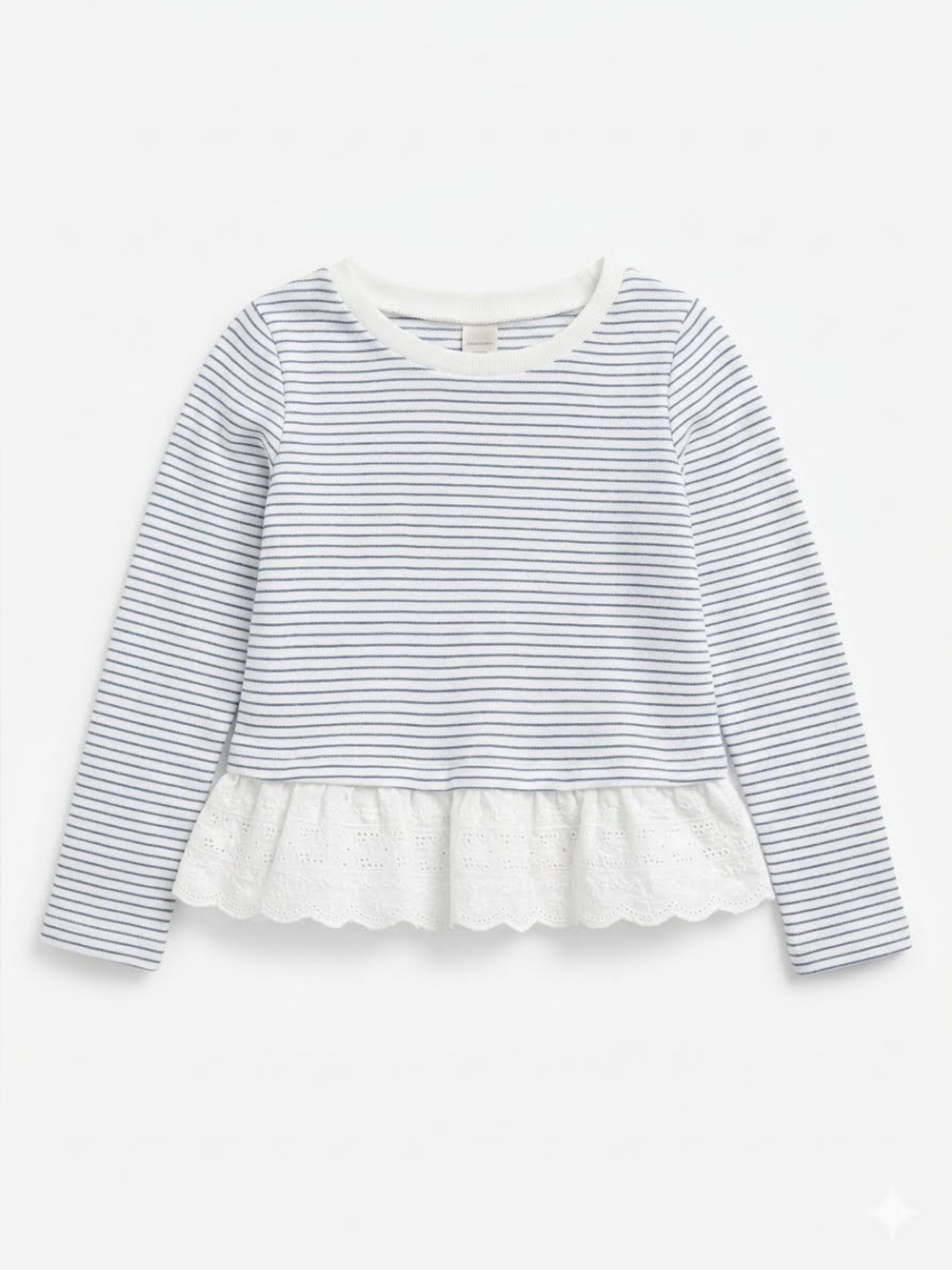 OshKosh B'gosh Toddler 5T Striped Dress/Top with Lace Ruffle Hem
